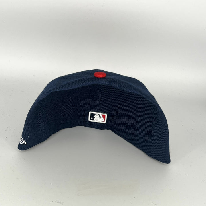 Navy Blue Red Atlanta Braves New Era MLB 59Fifty Fitted Hat