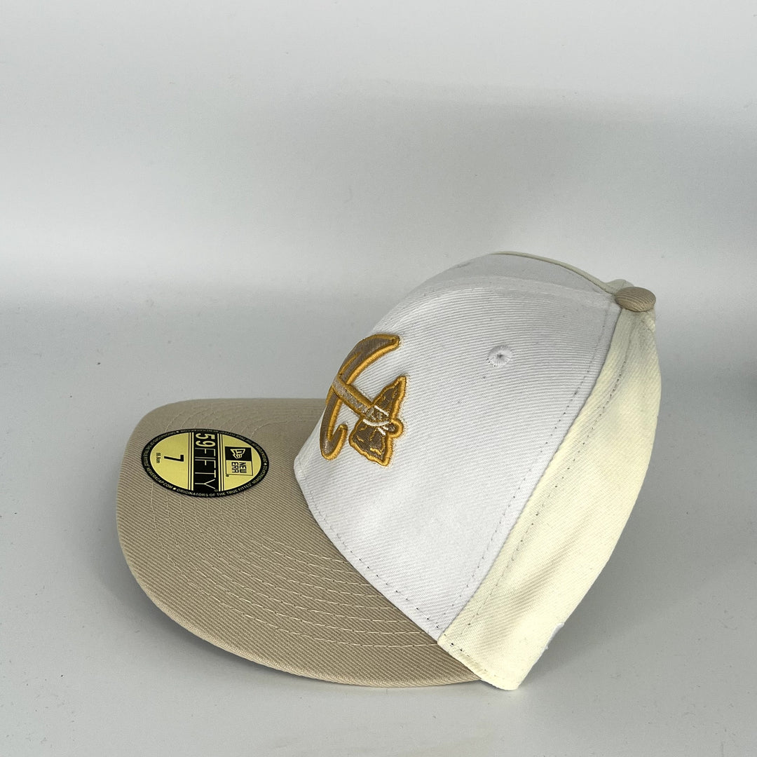 White Brown Atlanta Braves 30th Season In Atlanta SP New Era MLB 59Fifty Fitted Hat
