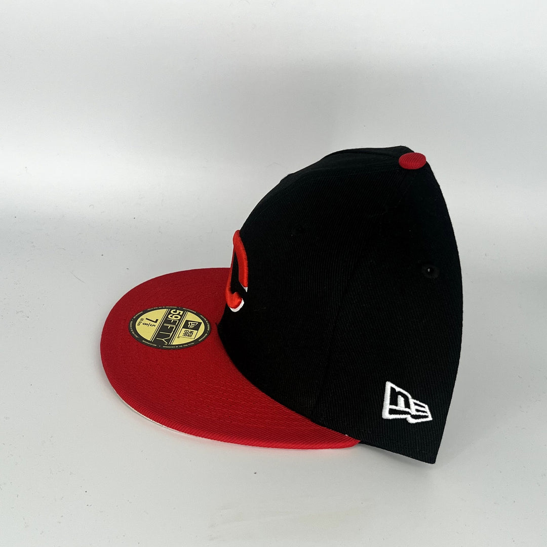 Black Red Cincinnati Reds New Era MLB 59Fifty Fitted Hat