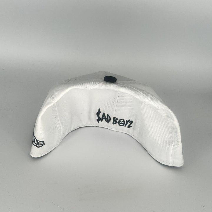White Black sad Boyz New Era 59Fifty Fitted Hat