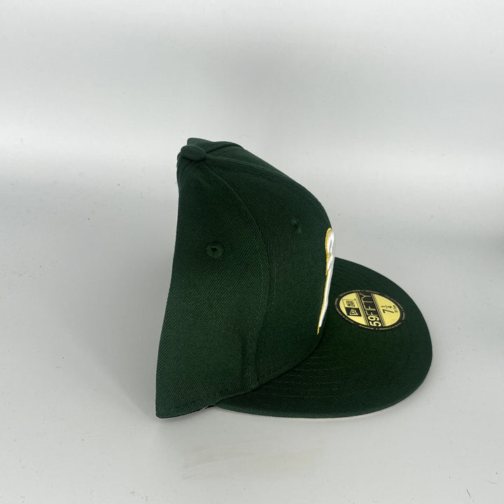 Green Athletics New Era MLB 59Fifty Fitted Hat