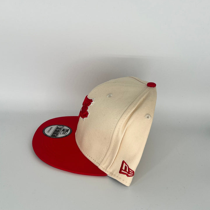 White/Red Toronto A.L. Side Patch New Era MLB 9Fifty Snapback Hat