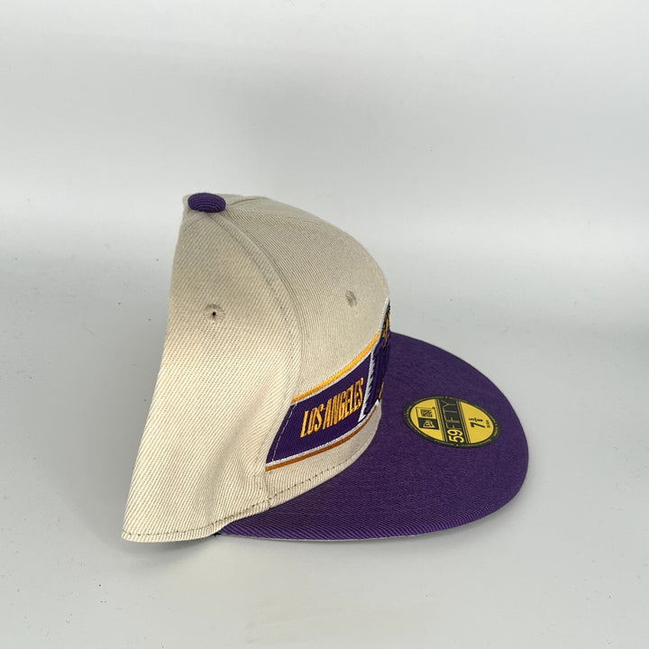 Tan Purple Los Angeles Lakers New Era NBA 59Fifty Fitted Hat