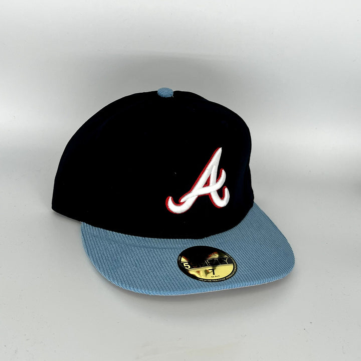 Black Blue Atlanta Braves New Era MLB 59Fifty Fitted Hat