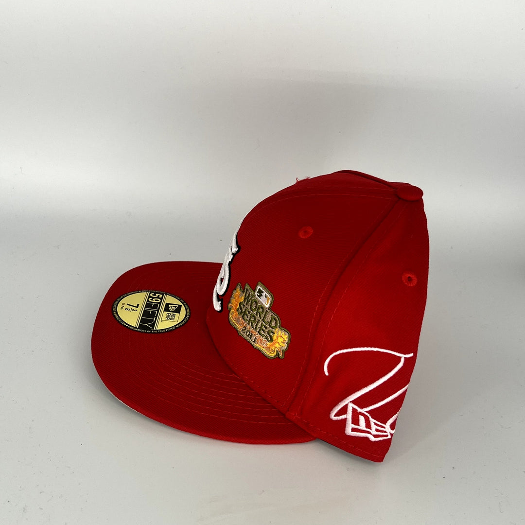 Red St. Louis Cardinals 2011 World Series Side Patch New Era MLB 59Fifty Fitted Hat