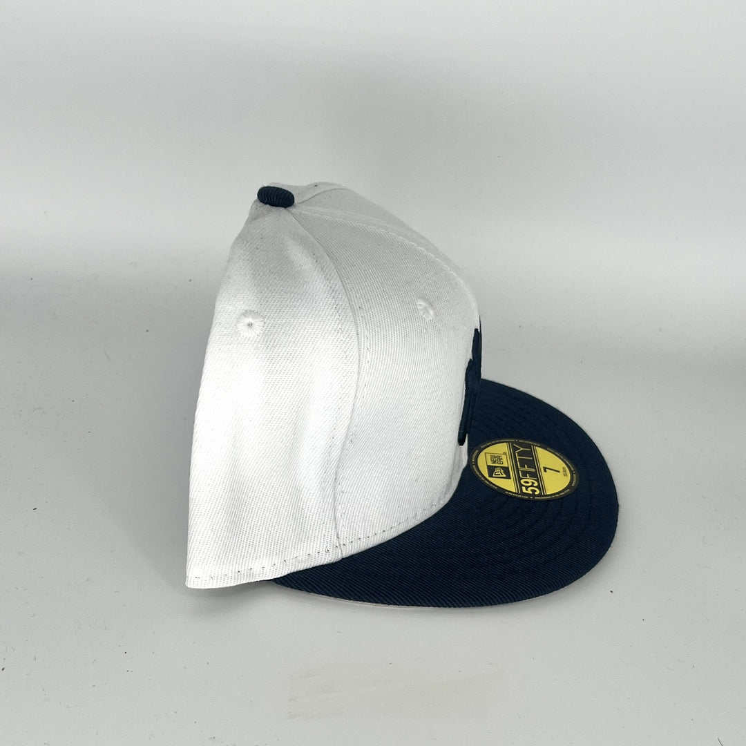 White Black New York Yankees New Era MLB 59Fifty Fitted Hat