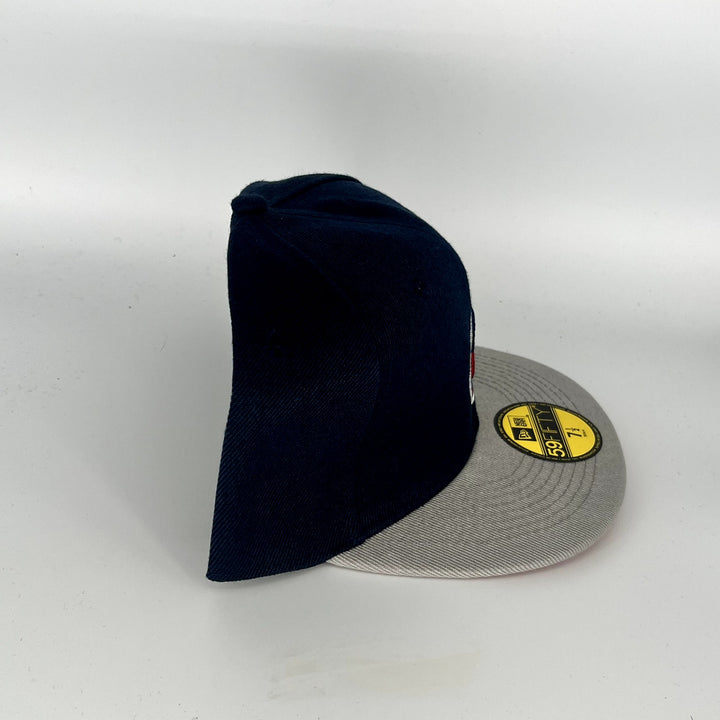 Nay Blue Gray Cleveland Indians Chief Wahoo New Era MLB 59Fifty Fitted Hat