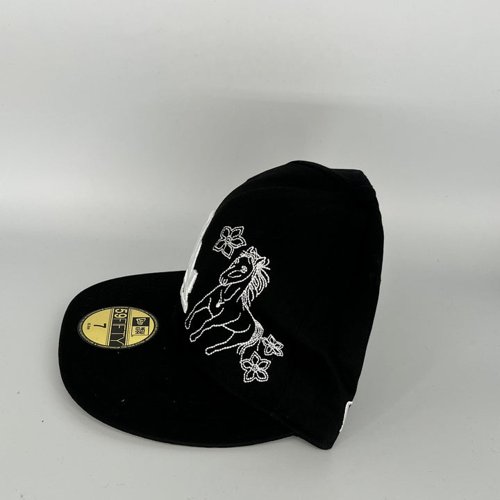 Black Los Angeles Dodgers 60th Anniversary Dodger Stadium Side Patch New Era MLB 59Fifty Fitted Hat