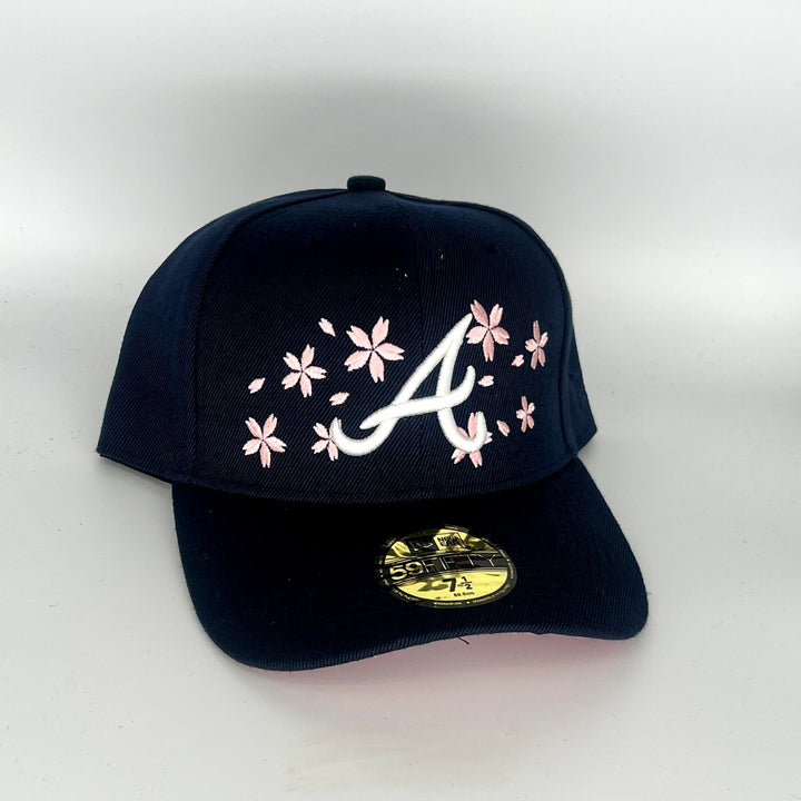 Black Atlanta Braves New Era MLB 59Fifty Fitted Hat