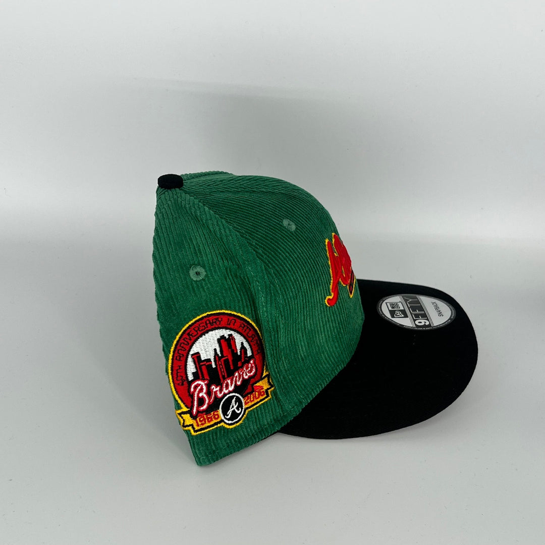 Green Black Atlanta Braves 40th Anniversary in Atlanta Side Patch New Era MLB 9Fifty Snapback Hat