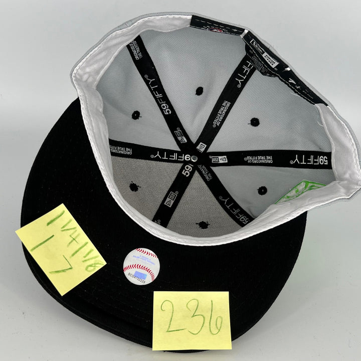 Gray Black Los Angeles Dodgers 50th Anniversary Side Patch New Era MLB 59Fifty Fitted Hat