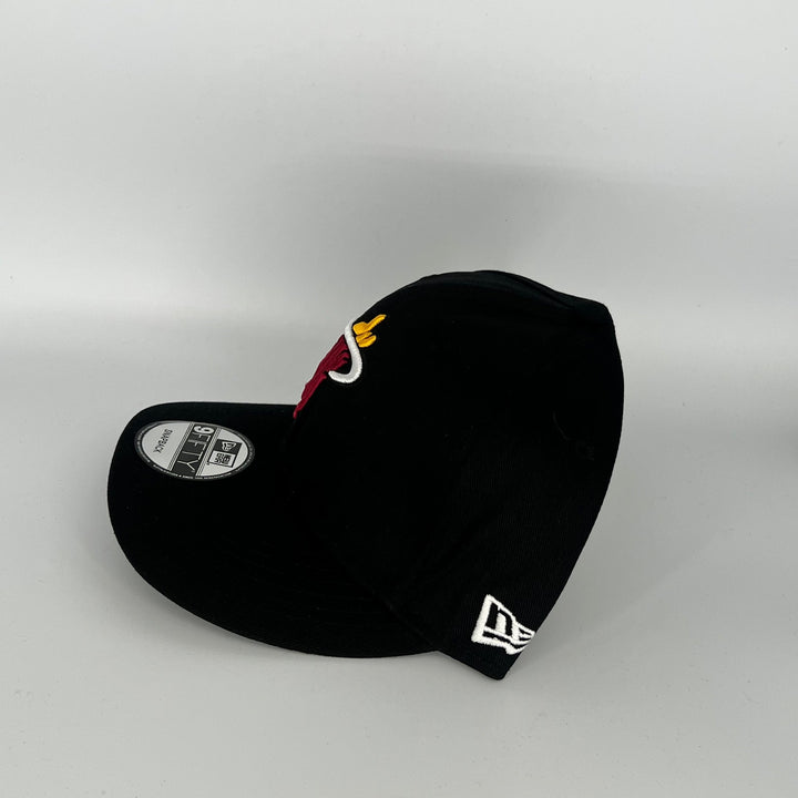 Black Miami Heat New Era NBA 9Fifty Snapback Hat