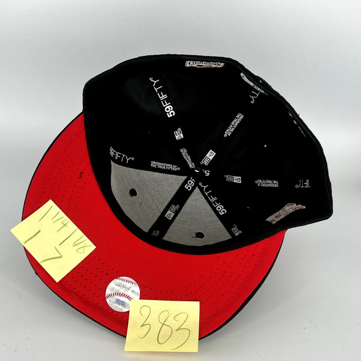 Black Cincinnati Reds World Series Side Patch New Era MLB 59Fifty Fitted Hat