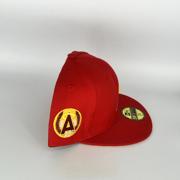 Red Los Angeles Angels 25TH Anniversary SP New Era MLB 59Fifty Fitted Hat