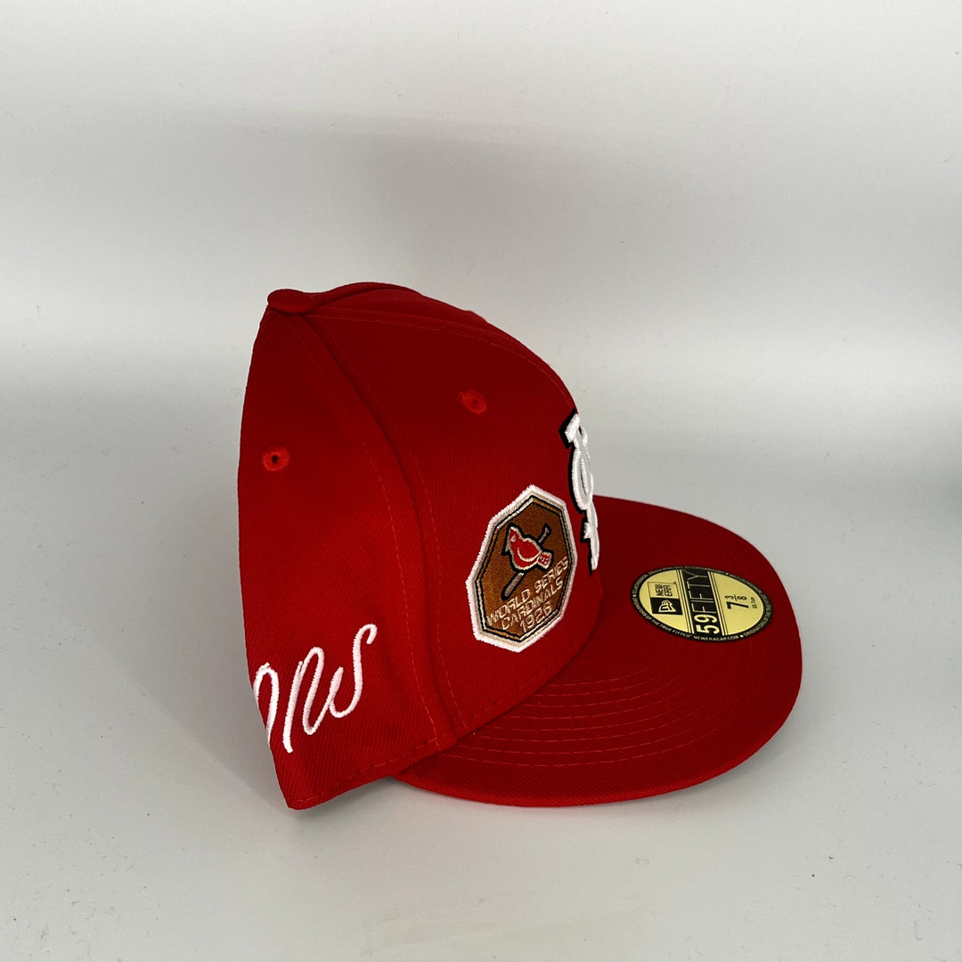Red St. Louis Cardinals 2011 World Series Side Patch New Era MLB 59Fifty Fitted Hat