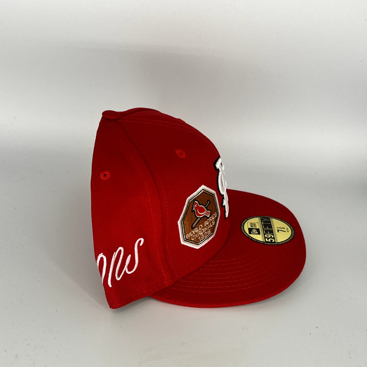 Red St. Louis Cardinals 2011 World Series Side Patch New Era MLB 59Fifty Fitted Hat