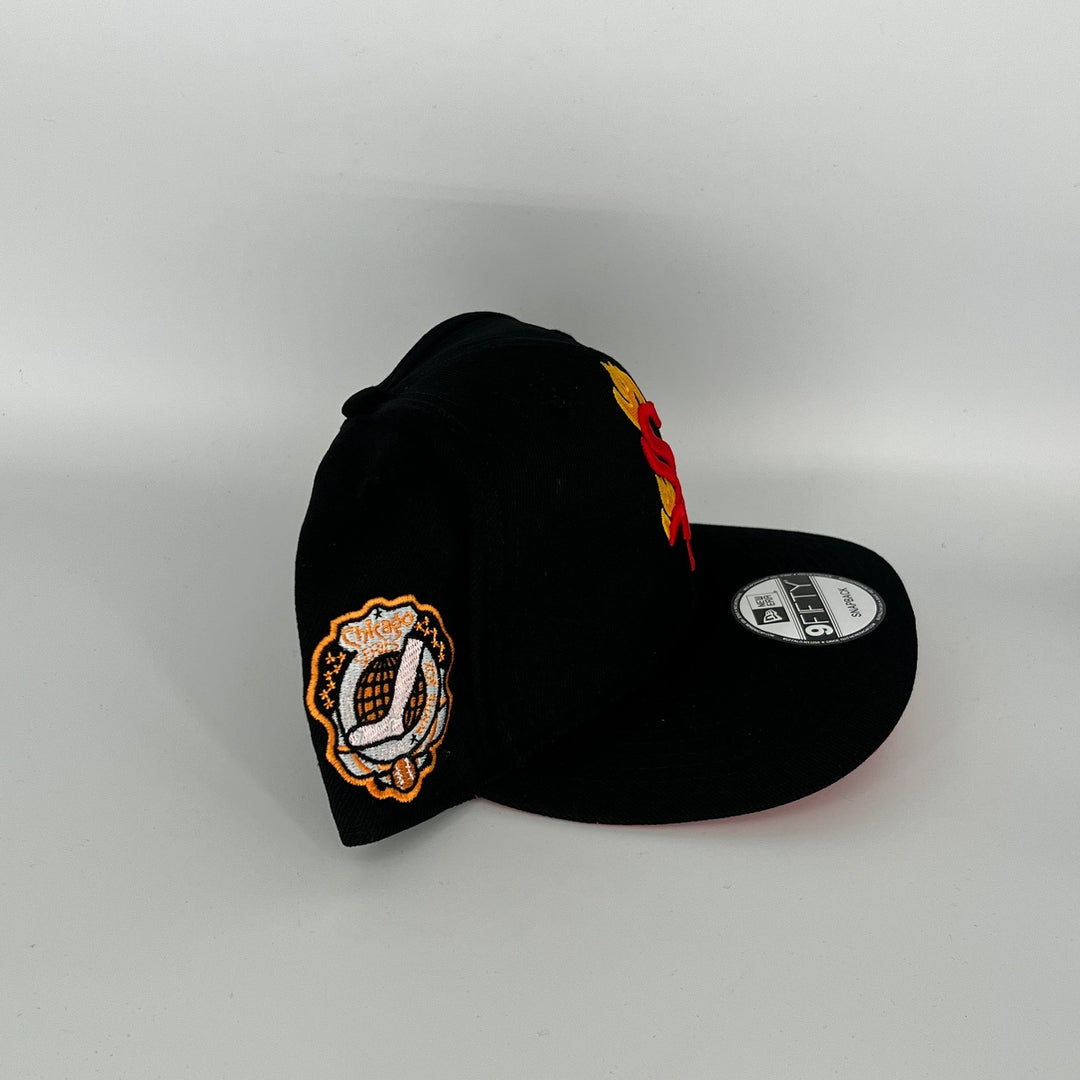 Black Chicago White Sox Chicago White Series Side Patch New Era MLB 9Fifty Snapback Hat