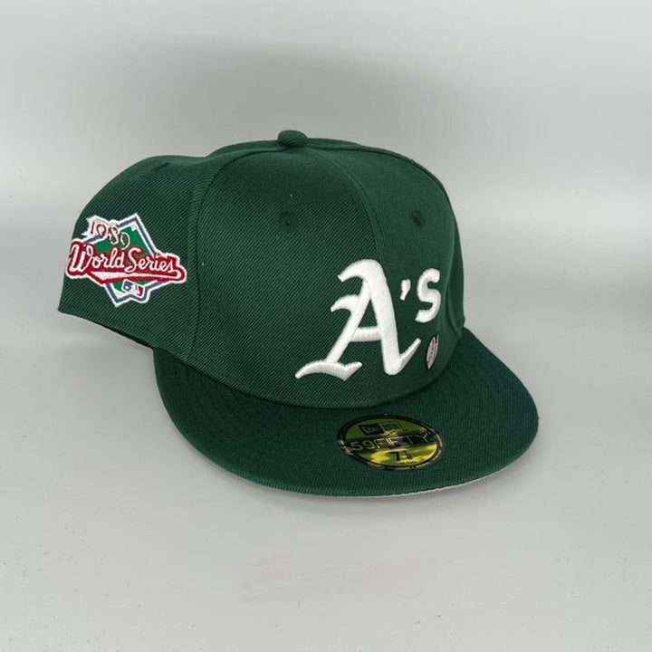 Green Athletics New Era MLB 59Fifty Fitted Hat