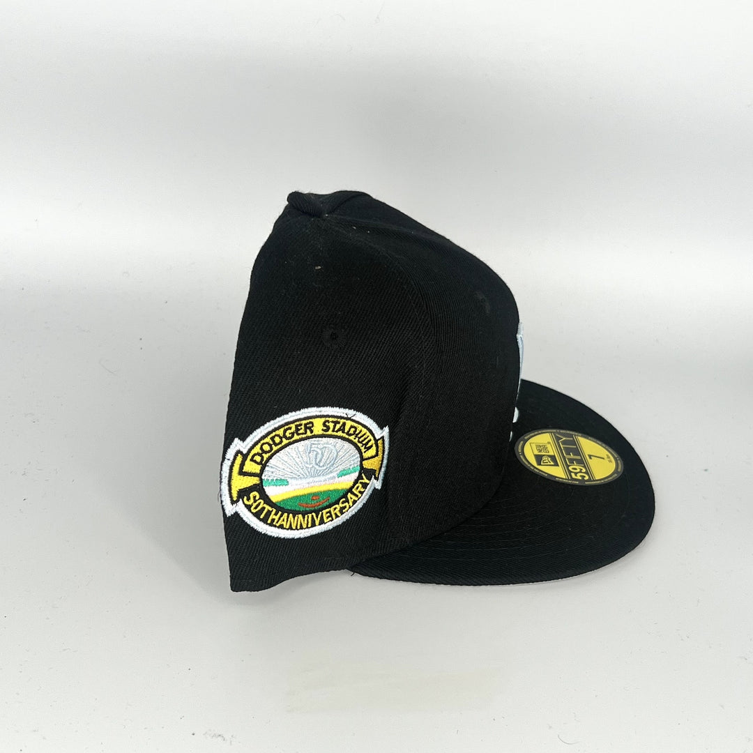Black Los Angeles Dodgers 50TH Anniversary SP New Era MLB 59Fifty Fitted Hat