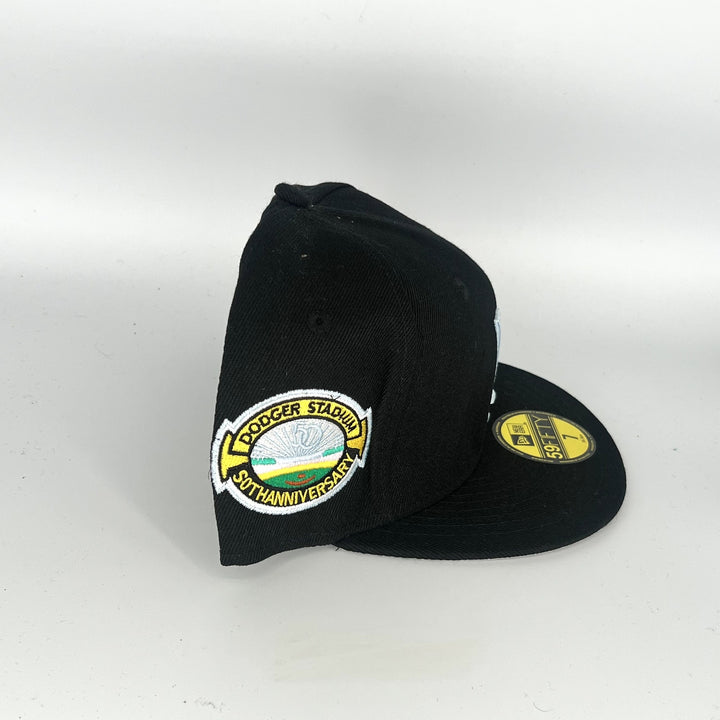 Black Los Angeles Dodgers 50TH Anniversary SP New Era MLB 59Fifty Fitted Hat