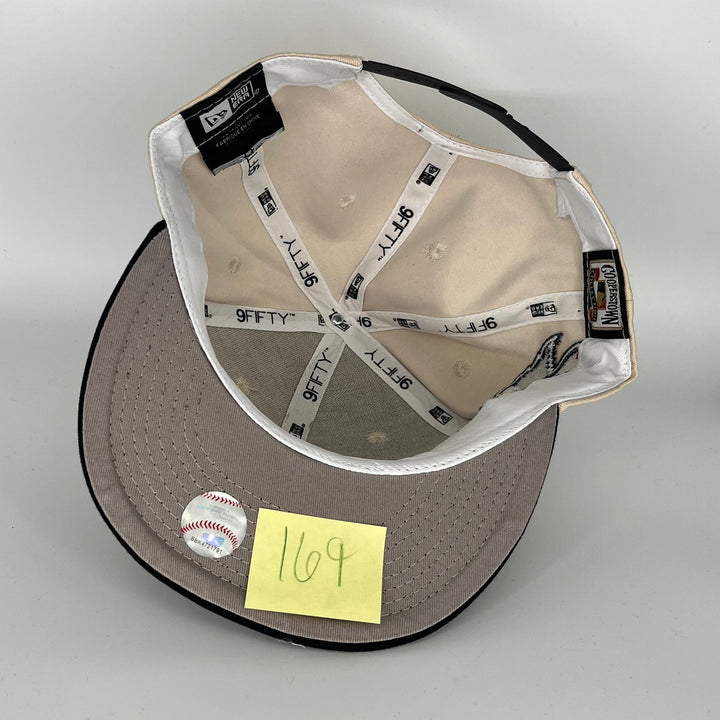 Khaki Black Detroit Tigers A.L. Side Patch New Era MLB 9Fifty Snapback Hat