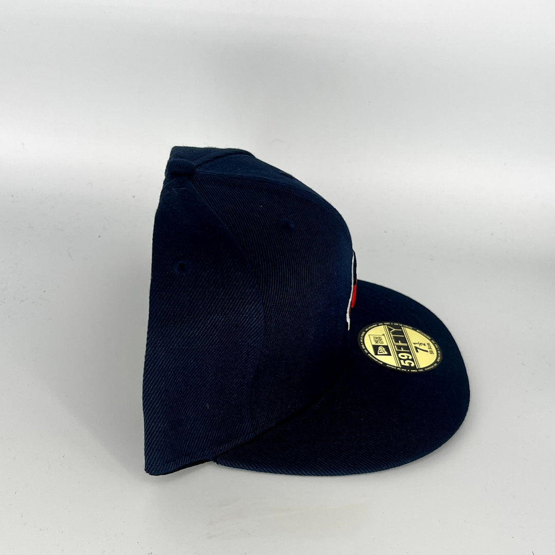 Navy Blue Cleveland Indians Wahoo New Era MLB 59Fifty Fitted Hat