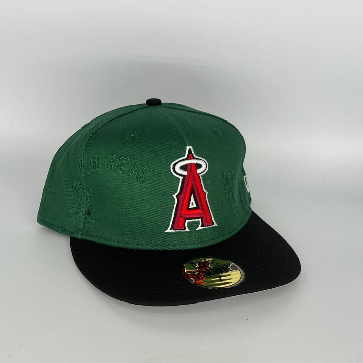 Green Black Los Angeles Angels New Era MLB 59Fifty Fitted Hat