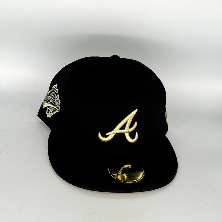 Black Atlanta Braves New Era MLB 59Fifty Fitted Hat
