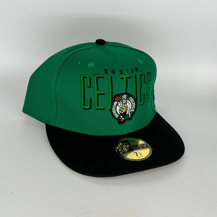 Green Black Boston Celtics New Era NBA 59Fifty Fitted Hat