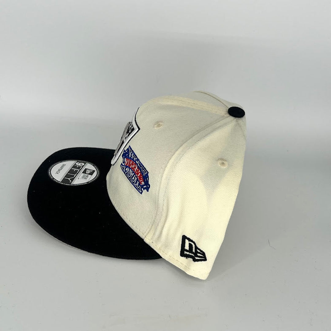 White Black Oakland Raiders Super Bowl XV New Era NFL 9Fifty Snapback Hat
