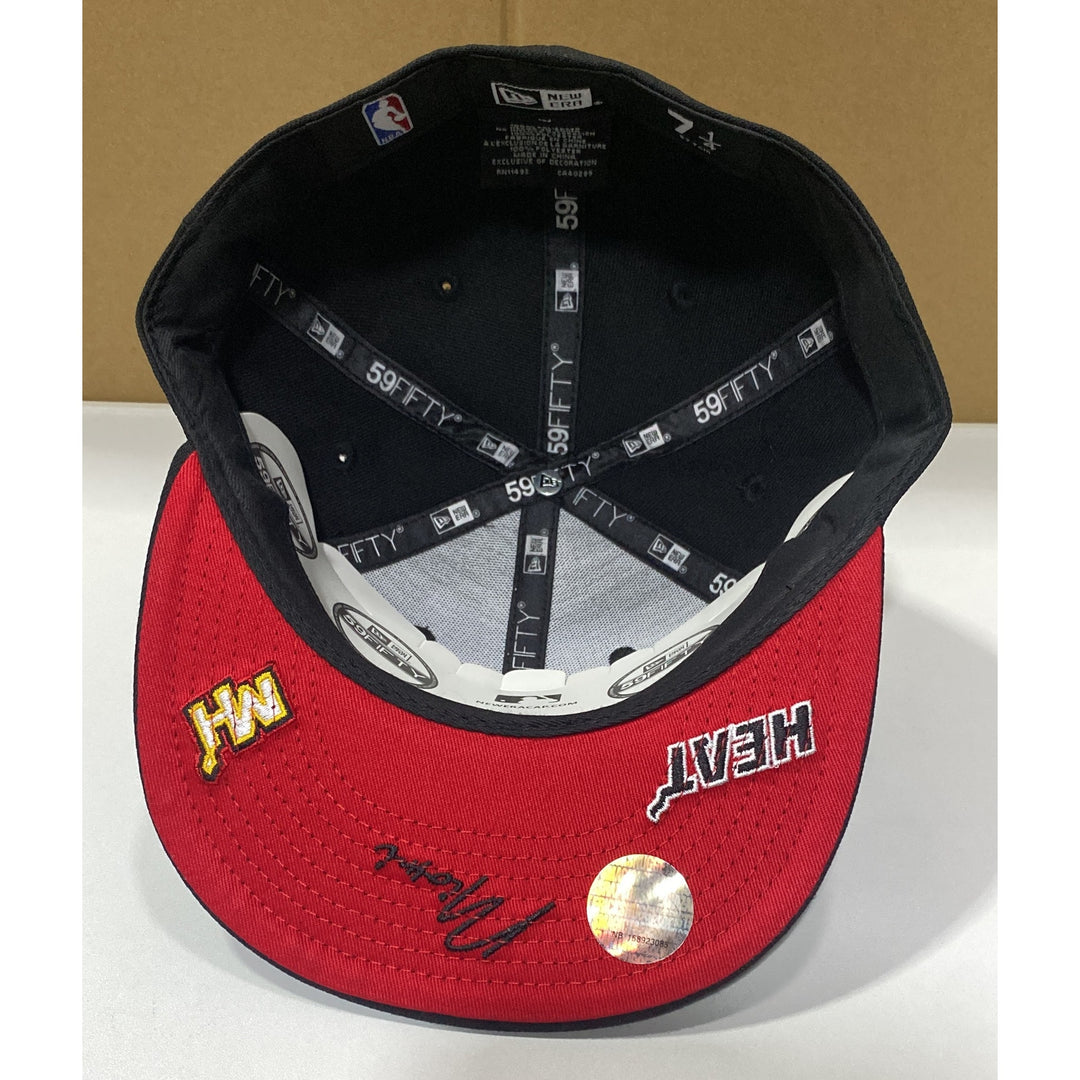 Black Miami Heat  New Era NBA 59Fifty Fitted Hat