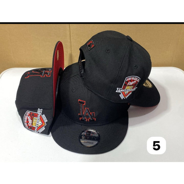 Black Los Angeles Dodgers 50th Anniversary SP New Era MLB 9Fifty Snapback Hat