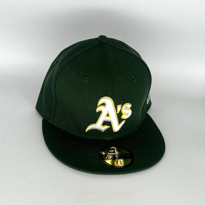 Green Athletics New Era MLB 59Fifty Fitted Hat