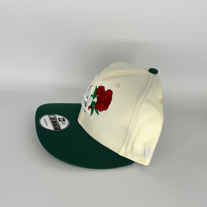 White Green Los Angeles Dodgers 60TH Anniversary Side Patch New Era MLB 9Fifty Snapback Hat