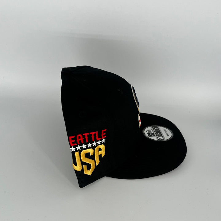 Black Seattle Mariners Seattle USA Side Patch New Era MLB 9Fifty Snapback Hat