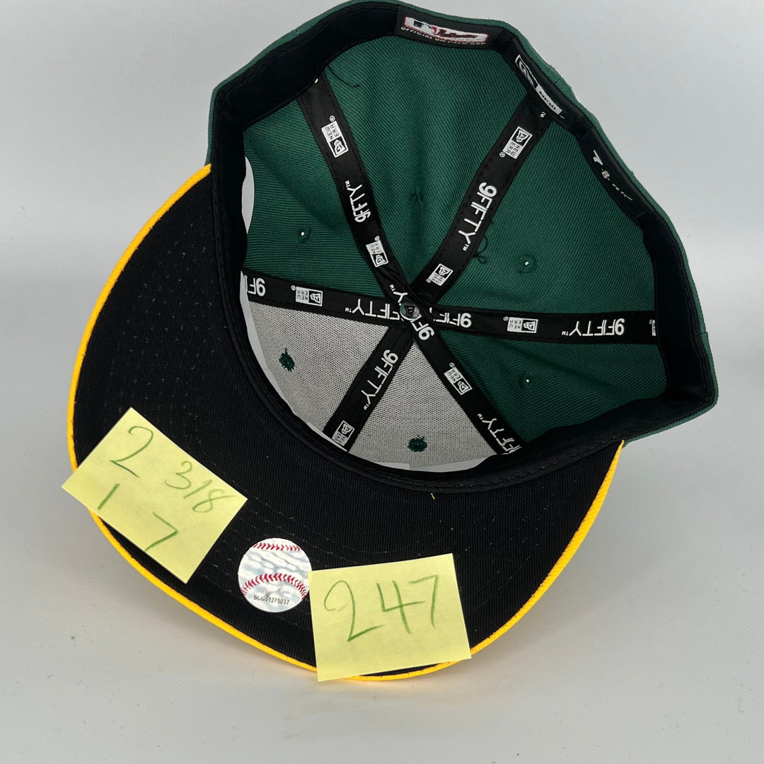 Green Yellow Oakland Athletics New Era MLB 59Fifty Fitted Hat