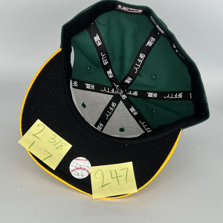 Green Yellow Oakland Athletics New Era MLB 59Fifty Fitted Hat