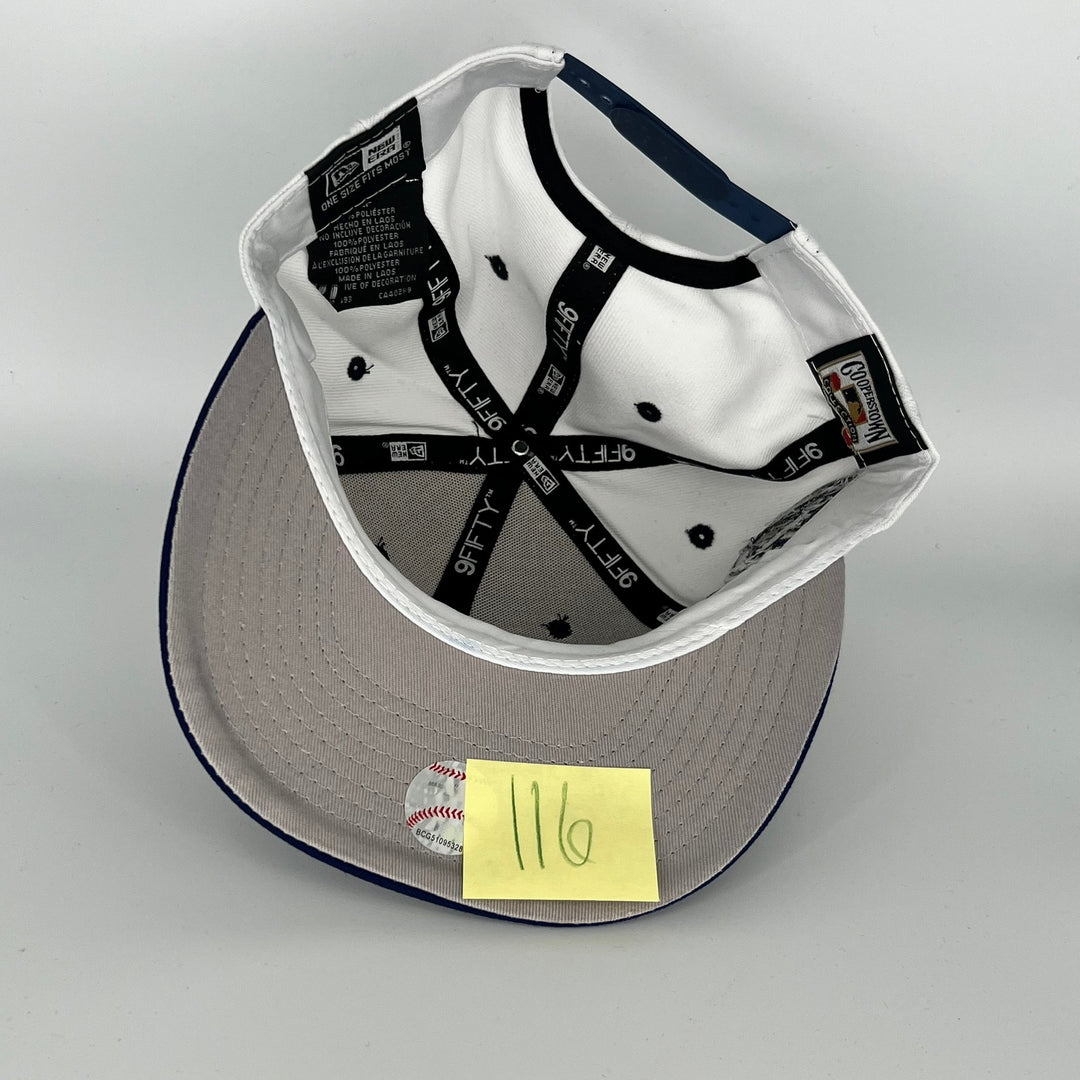 White Blue Los Angeles Dodgers 60th Anniversary Side Patch New Era MLB 9Fifty Snapback Hat