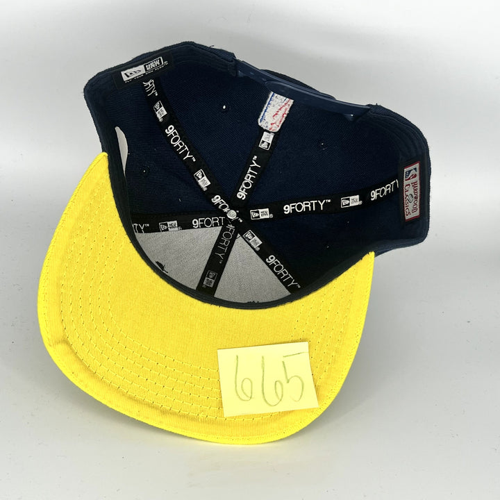 Navy Blue Yellow Indiana Pacers New Era 9Forty Snapback Hat