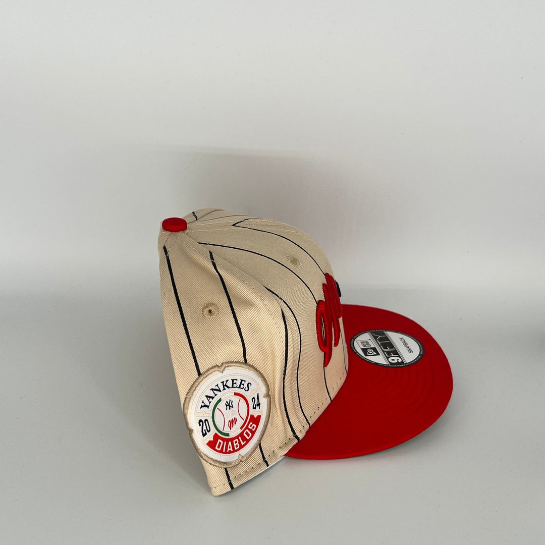 Brown Red New York Yankees Vs Diablos  New York Yankees Diablos Side Patch New Era MLB 9Fifty Snapback Hat