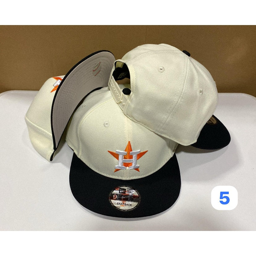 White Black Houston Astros New Era MLB 9Fifty Snapback Hat