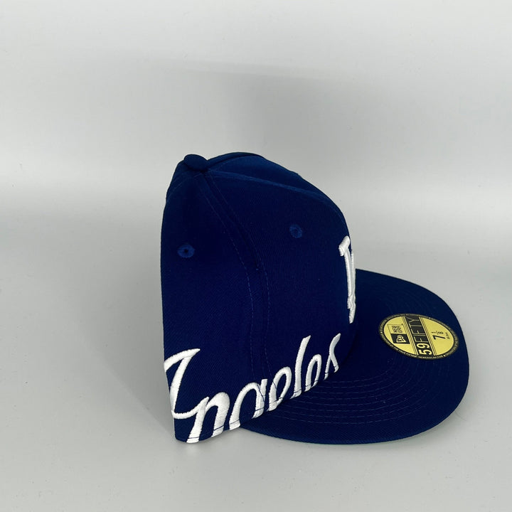 Blue Los Angeles Dodgers Angeles Side Patch New Era MLB 59Fifty Fitted Hat