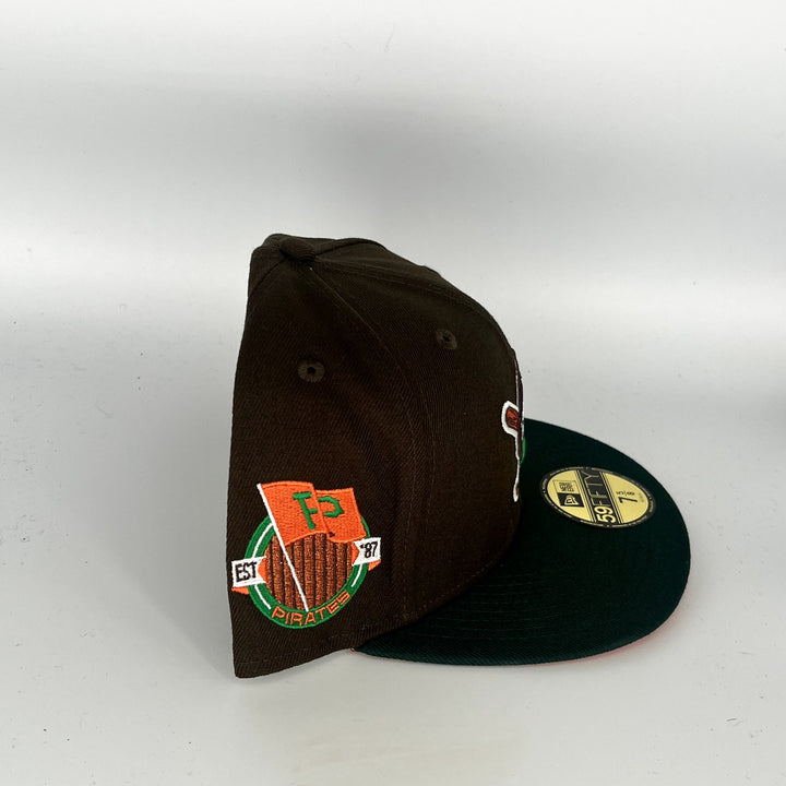 Brown Green Pittsburgh Pirates New Era MLB 59Fifty Fitted Hat