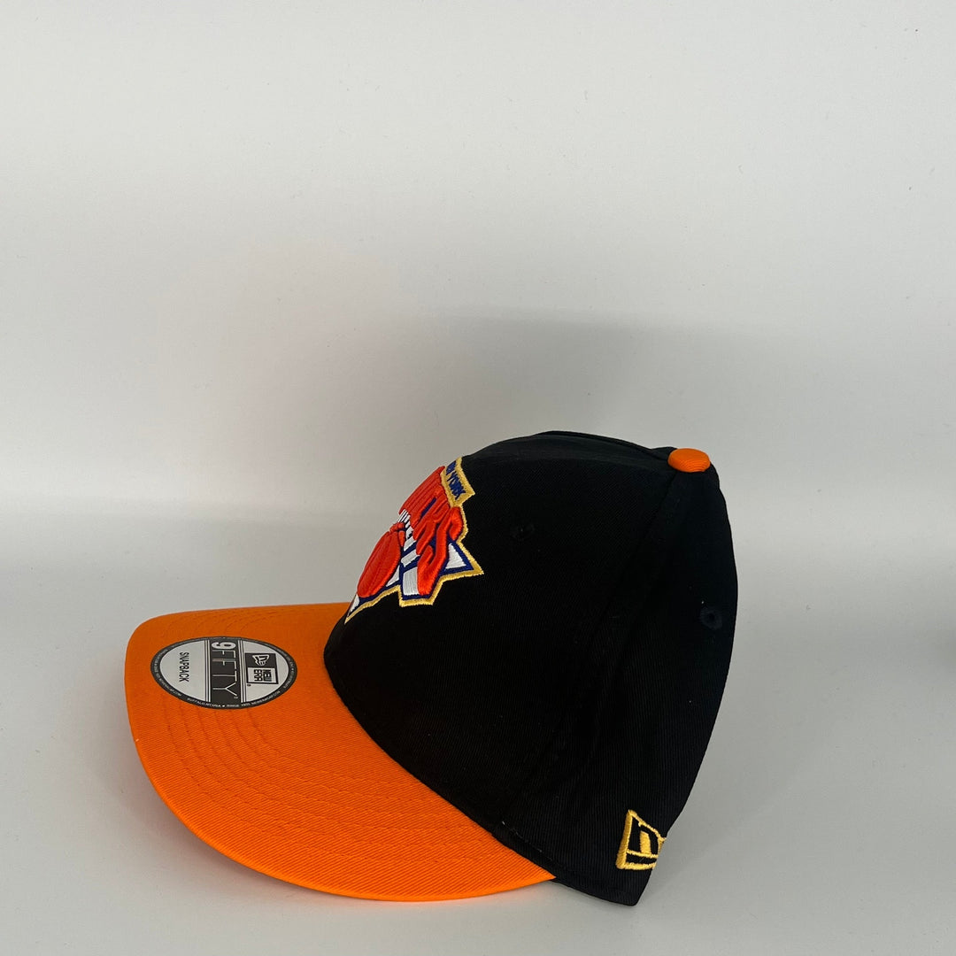 Black Orange New York Knicks NBA Side Patch New Era NBA 9Fifty Snapback Hat