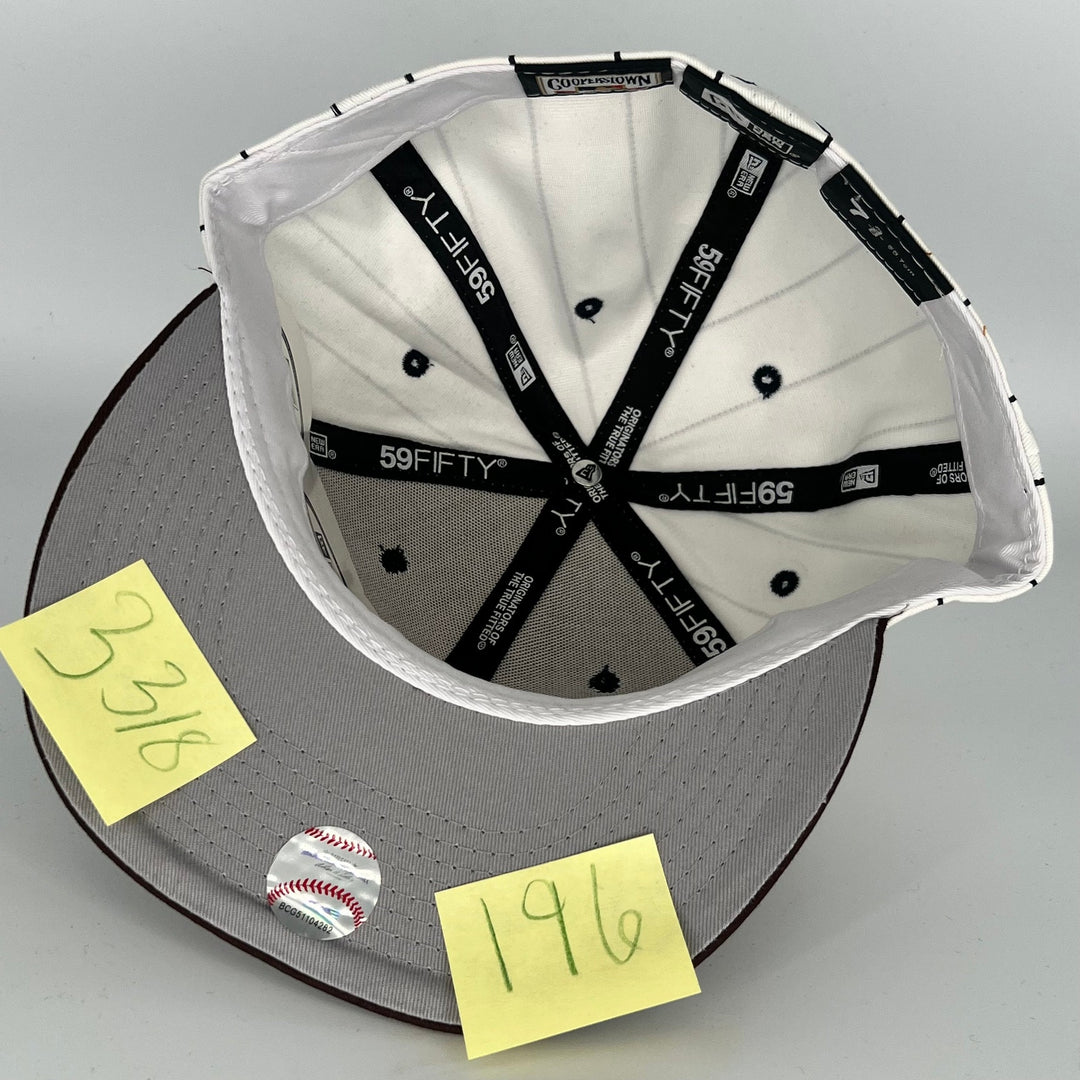 White Brown New York Yankees New Era MLB 59Fifty Fitted Hat