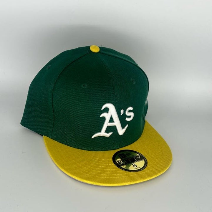 Green Yellow Athletics New Era MLB 59Fifty Fitted Hat