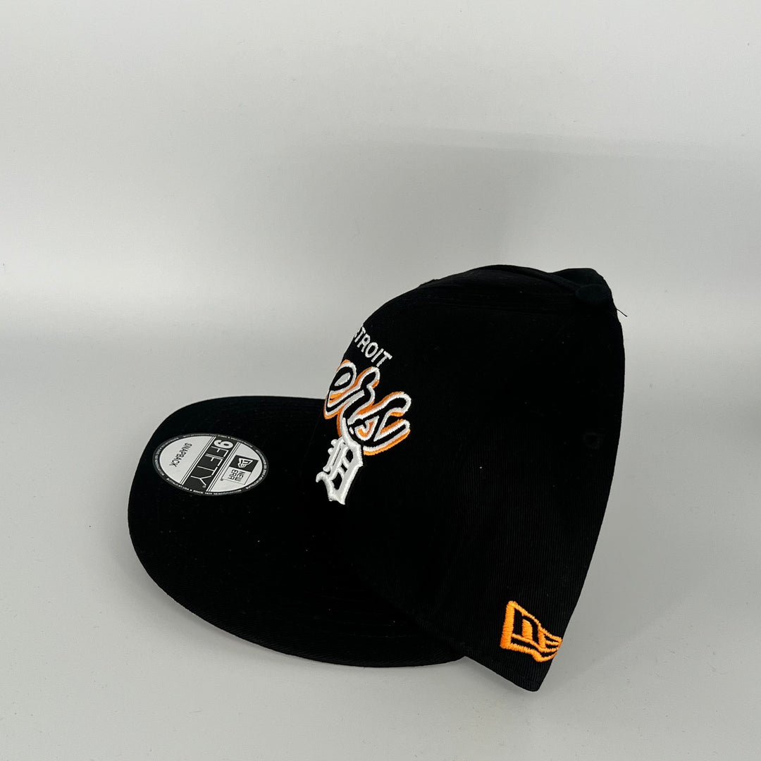 Black Detroit Tigers 50th Anniversary Side Patch New Era MLB 9Fifty Snapback Hat