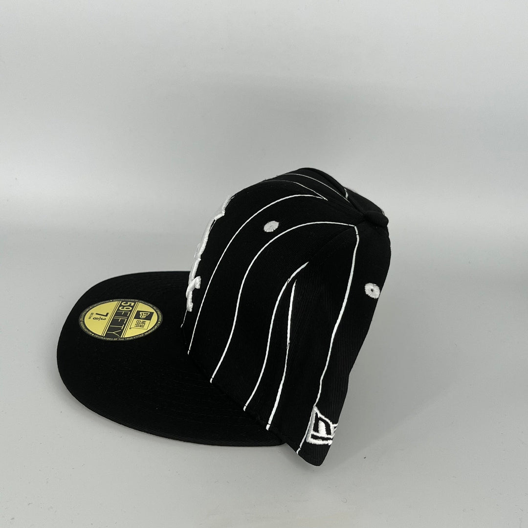 Black White Stripes Chicago White Sox New Era MLB 59Fifty Fitted Hat