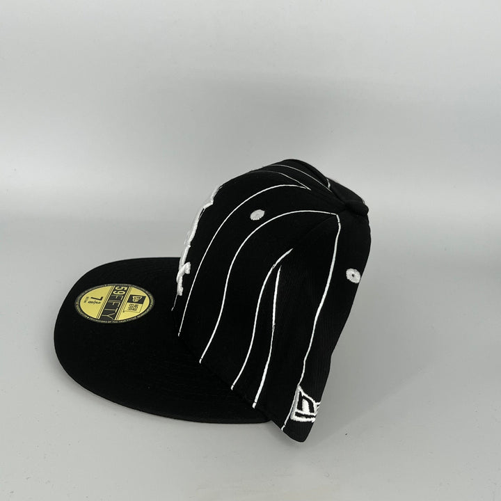 Black White Stripes Chicago White Sox New Era MLB 59Fifty Fitted Hat