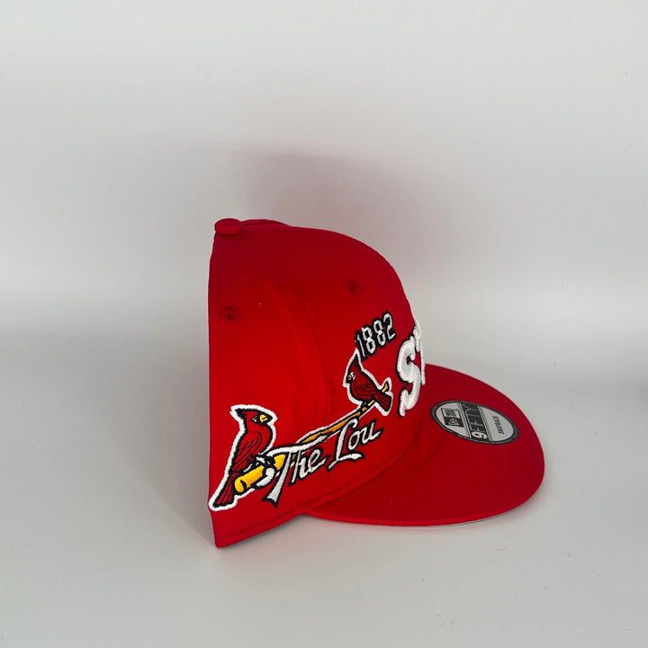 Red St. Louis Cardinals The Lou Side Patch New Era MLB 9Fifty Snapback Hat